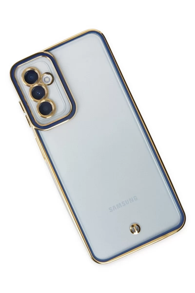 Samsung Galaxy M23 Kılıf Liva Lens Silikon - Mavi