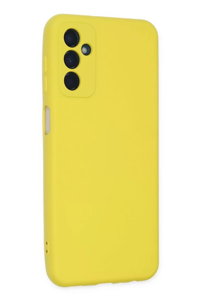 Samsung Galaxy M23 Kılıf Nano içi Kadife Silikon - Sarı