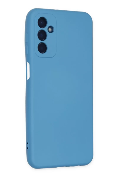 Samsung Galaxy M23 Kılıf Nano içi Kadife Silikon - Mavi