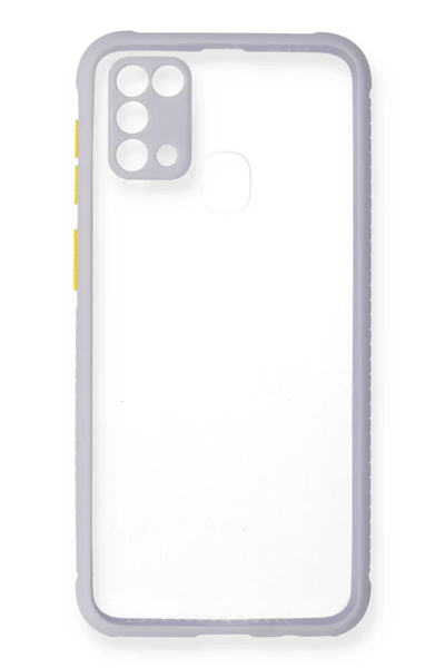 Samsung Galaxy M31 Kılıf Miami Şeffaf Silikon - Lila