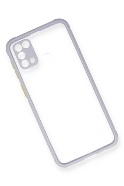 Samsung Galaxy M31 Kılıf Miami Şeffaf Silikon - Lila