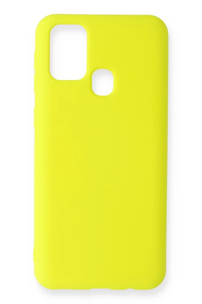 Samsung Galaxy M31 Kılıf Nano içi Kadife Silikon - Sarı