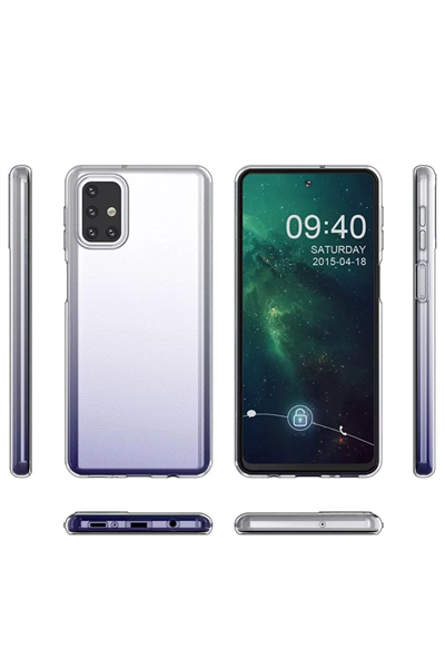 Samsung Galaxy M31S Kılıf Lüx Şeffaf Silikon