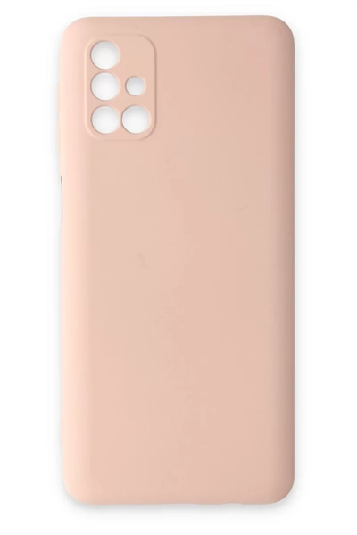 Samsung Galaxy M31S Kılıf Nano içi Kadife Silikon - Pudra