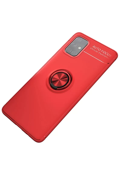 Samsung Galaxy M31S Kılıf Range Yüzüklü Silikon - Kırmızı