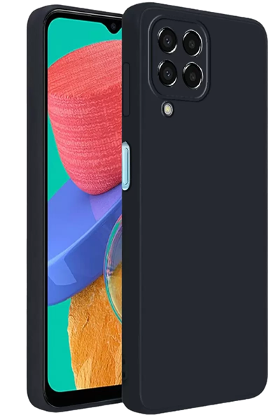 Samsung Galaxy M33 Kılıf First Silikon - Siyah