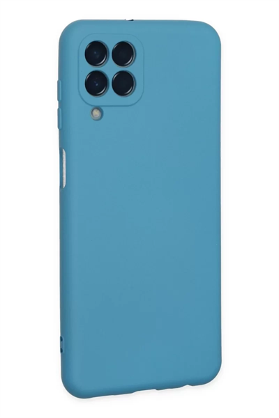 Samsung Galaxy M33 Kılıf Nano içi Kadife Silikon - Mavi