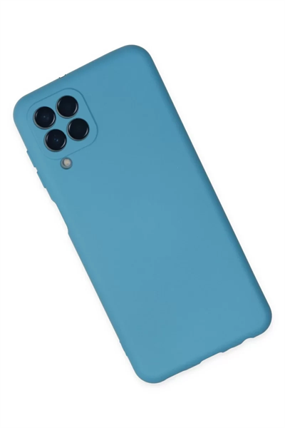 Samsung Galaxy M33 Kılıf Nano içi Kadife Silikon - Mavi
