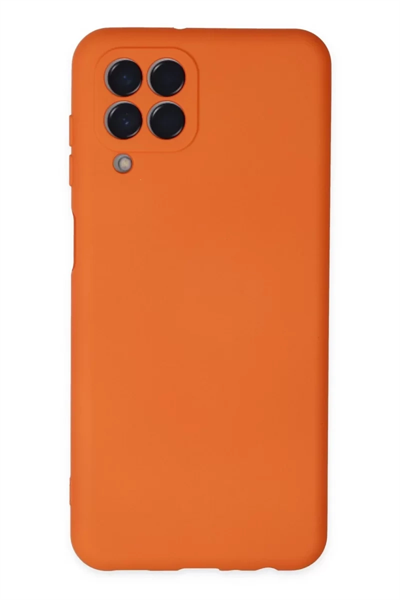 Samsung Galaxy M33 Kılıf Nano içi Kadife Silikon - Turuncu