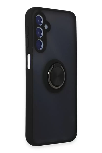 Samsung Galaxy M34 5G Kılıf Montreal Yüzüklü Silikon Kapak - Siyah