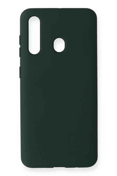 Samsung Galaxy M40 Kılıf Nano içi Kadife Silikon - Koyu Yeşil