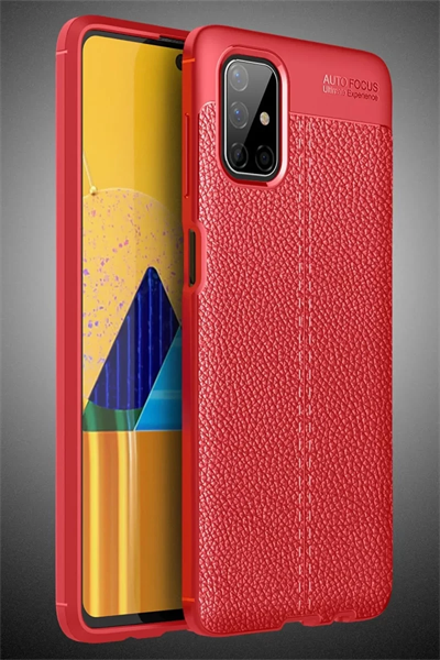 Samsung Galaxy M51 Kılıf Auto Focus Kapak - Kırmızı
