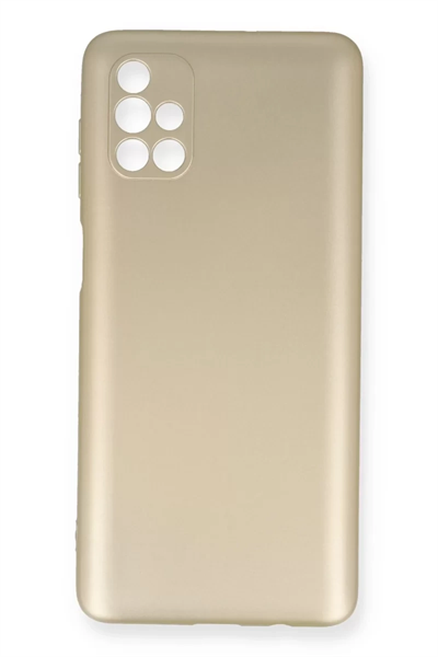 Samsung Galaxy M51 Kılıf First Silikon - Gold
