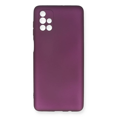 Samsung Galaxy M51 Kılıf First Silikon - Mürdüm
