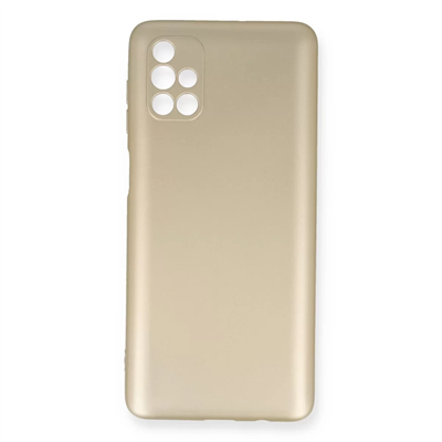 Samsung Galaxy M51 Kılıf First Silikon - Gold