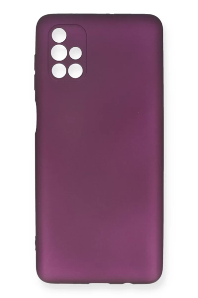 Samsung Galaxy M51 Kılıf First Silikon - Mürdüm