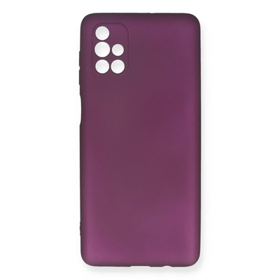 Samsung Galaxy M51 Kılıf First Silikon - Mürdüm