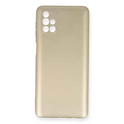 Samsung Galaxy M51 Kılıf First Silikon - Gold