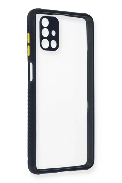 Samsung Galaxy M51 Kılıf Miami Şeffaf Silikon - Lacivert