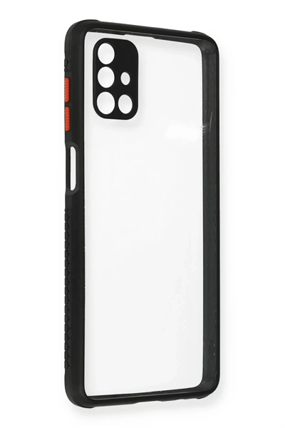 Samsung Galaxy M51 Kılıf Miami Şeffaf Silikon - Siyah