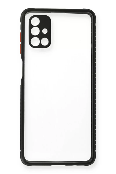 Samsung Galaxy M51 Kılıf Miami Şeffaf Silikon - Siyah