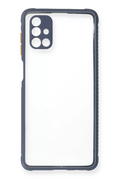 Samsung Galaxy M51 Kılıf Miami Şeffaf Silikon - Gri