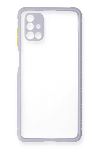 Samsung Galaxy M51 Kılıf Miami Şeffaf Silikon - Lila