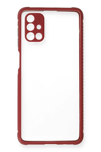 Samsung Galaxy M51 Kılıf Miami Şeffaf Silikon - Fuşya