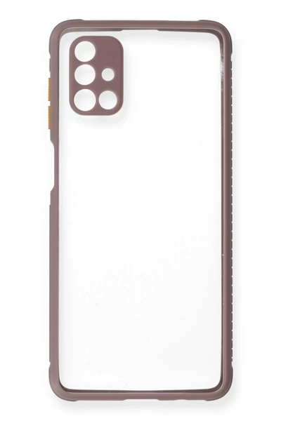 Samsung Galaxy M51 Kılıf Miami Şeffaf Silikon - Açık Mor