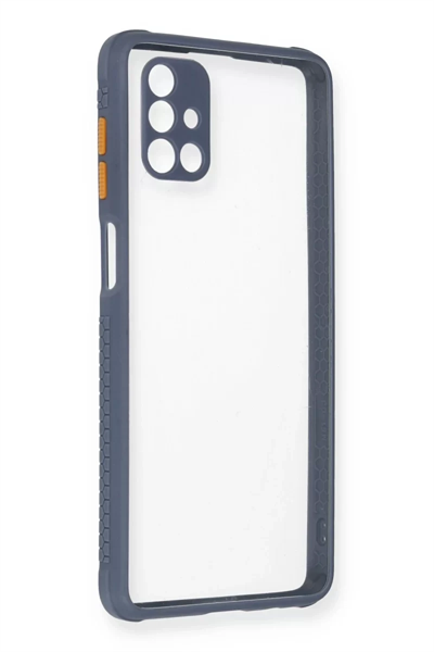 Samsung Galaxy M51 Kılıf Miami Şeffaf Silikon - Gri