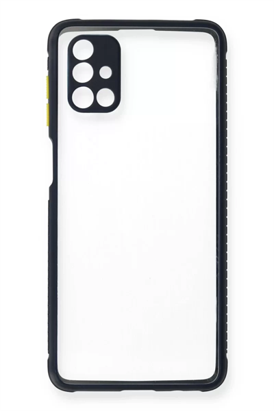 Samsung Galaxy M51 Kılıf Miami Şeffaf Silikon - Lacivert