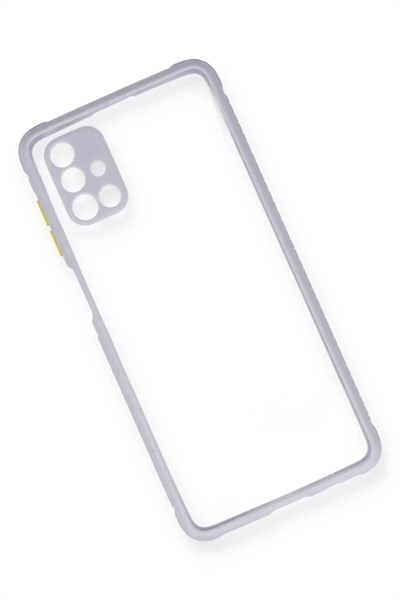Samsung Galaxy M51 Kılıf Miami Şeffaf Silikon - Lila