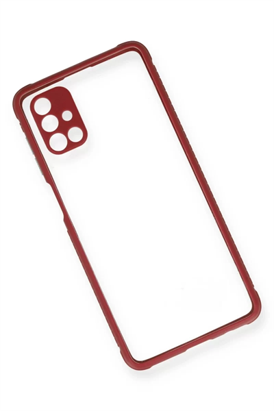 Samsung Galaxy M51 Kılıf Miami Şeffaf Silikon - Fuşya