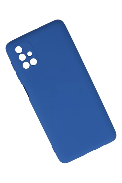 Samsung Galaxy M51 Kılıf Nano içi Kadife Silikon - Mavi