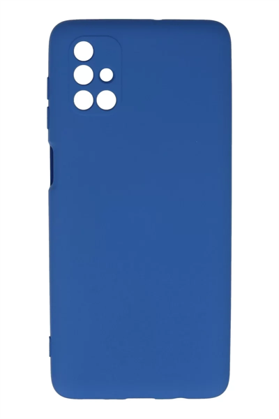 Samsung Galaxy M51 Kılıf Nano içi Kadife Silikon - Mavi