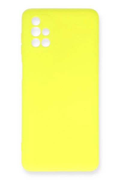 Samsung Galaxy M51 Kılıf Nano içi Kadife Silikon - Sarı