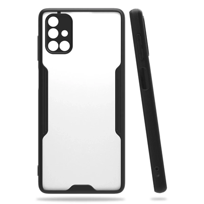 Samsung Galaxy M51 Kılıf Platin Silikon - Siyah