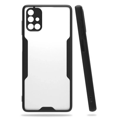 Samsung Galaxy M51 Kılıf Platin Silikon - Siyah