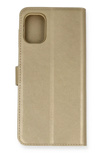 Samsung Galaxy M51 Trend S Plus Kapaklı Kılıf - Gold