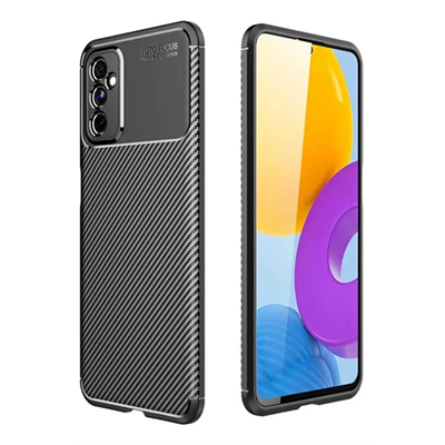 Samsung Galaxy M52 5G Kılıf Auto Focus Karbon Kapak - Siyah