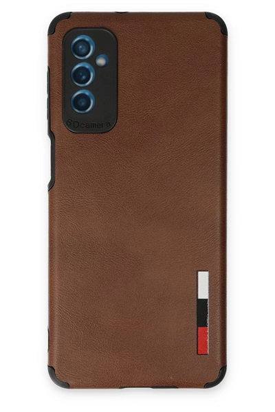 Samsung Galaxy M52 5G Kılıf Loop Deri Silikon - Kahverengi