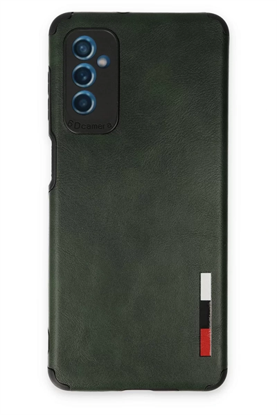 Samsung Galaxy M52 5G Kılıf Loop Deri Silikon - Yeşil