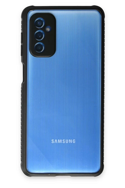Samsung Galaxy M52 5G Kılıf Miami Şeffaf Silikon - Siyah