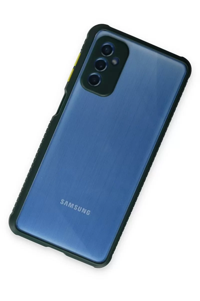 Samsung Galaxy M52 5G Kılıf Miami Şeffaf Silikon - Koyu Yeşil