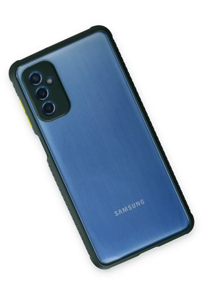 Samsung Galaxy M52 5G Kılıf Miami Şeffaf Silikon - Koyu Yeşil
