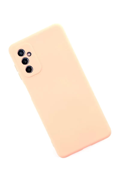 Samsung Galaxy M52 5G Kılıf Nano içi Kadife Silikon - Pudra