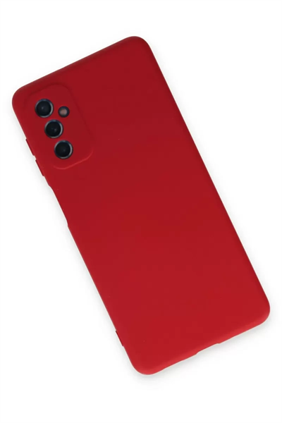 Samsung Galaxy M52 5G Kılıf Nano içi Kadife Silikon - Kırmızı