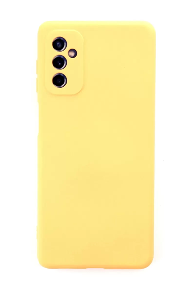 Samsung Galaxy M52 5G Kılıf Nano içi Kadife Silikon - Sarı