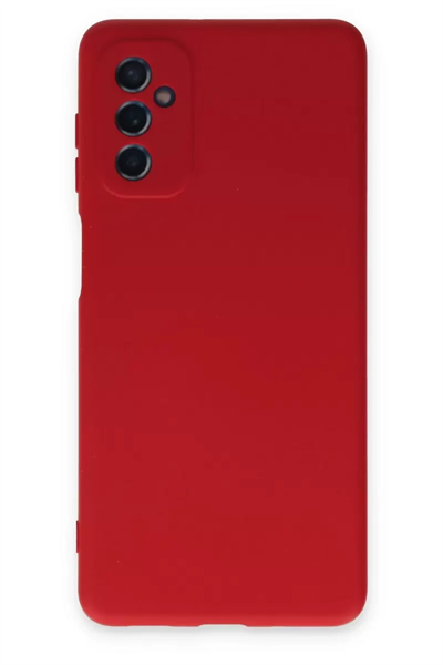 Samsung Galaxy M52 5G Kılıf Nano içi Kadife Silikon - Kırmızı