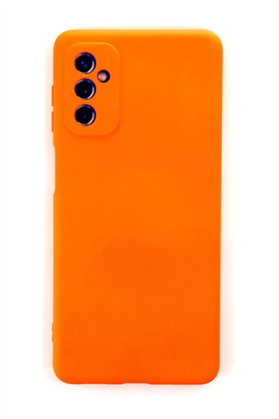Samsung Galaxy M52 5G Kılıf Nano içi Kadife Silikon - Turuncu